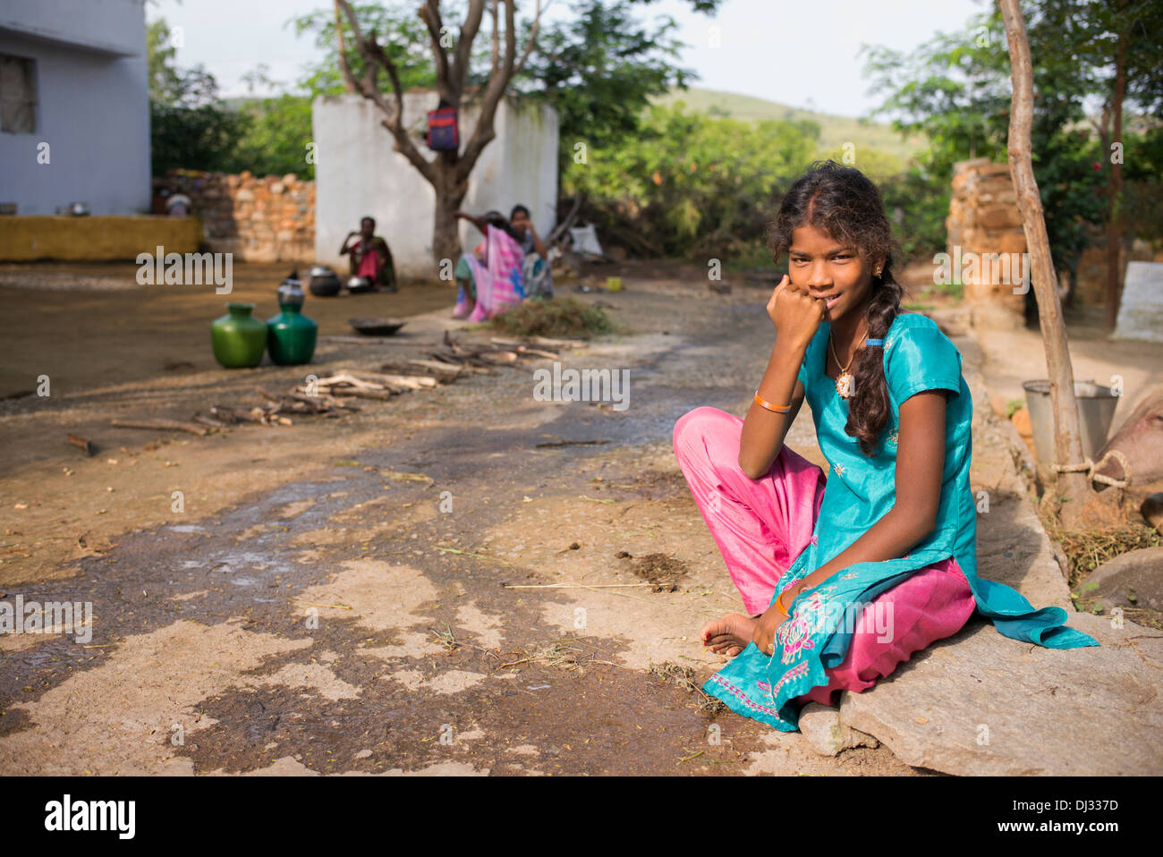 Indian village life hi-res stock photography and images - Alamy