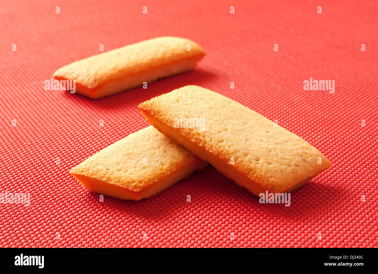 French biscuits called Financiers, with almond powder, smooth inside ...