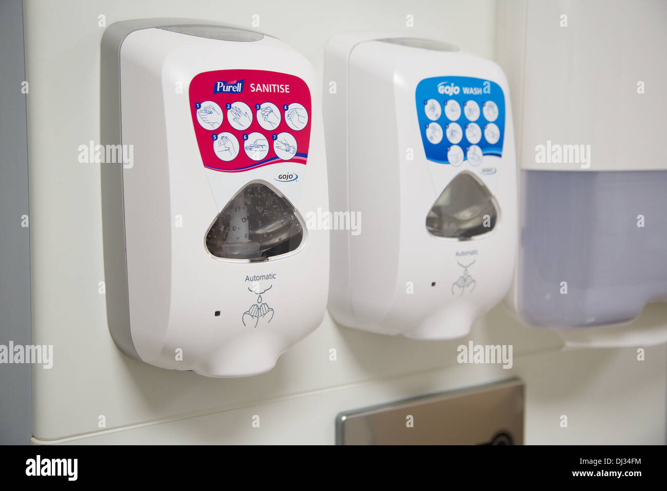 Brand new hand washing facilities at a new NHS hospital facility Stock Photo Alamy