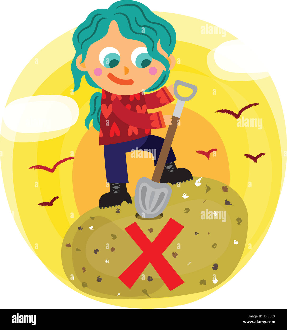 Illustration boy letter hi res stock photography and images Alamy