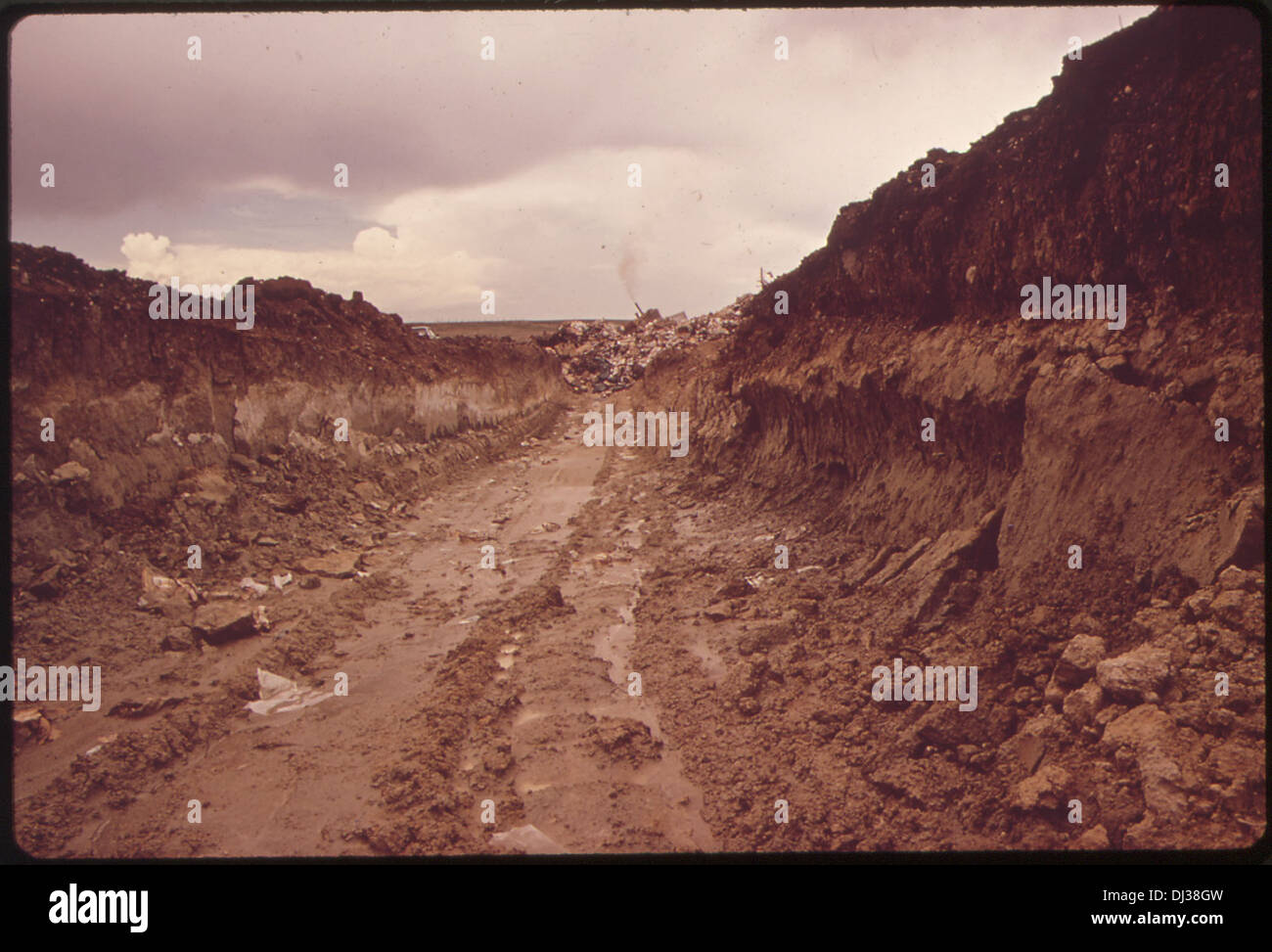BOULDER COUNTY'S LAND FILL DUMP. SOLID WASTES ARE DUMPED IN TRENCHES ...