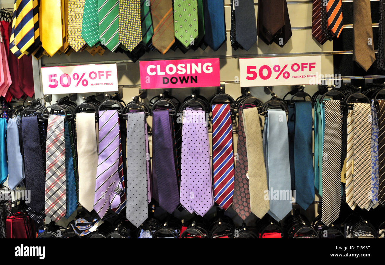 Tie rack to close uk stores hires stock photography and images Alamy