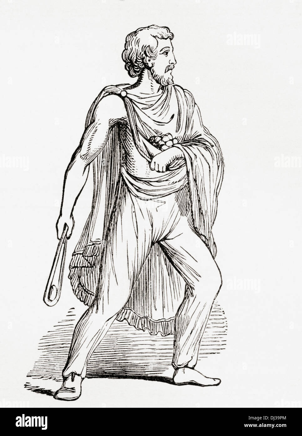 A Roman slinger, after a figure on the Column of Antoninus in Rome