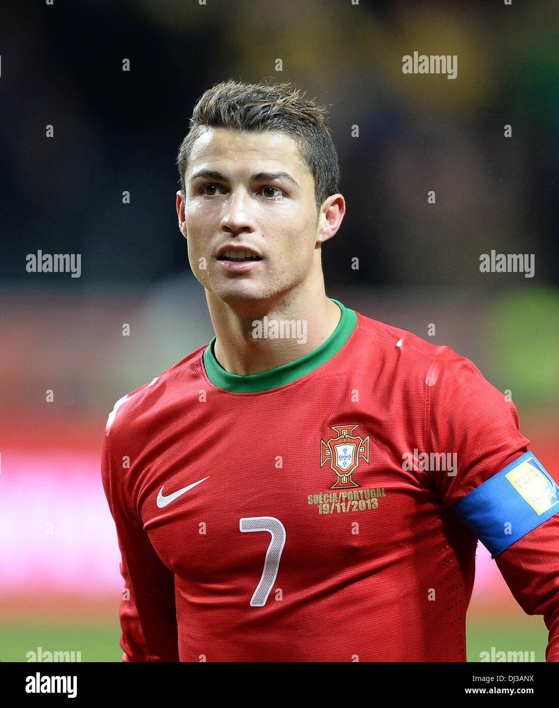 Stockholm, Sweden. 19th Nov, 2013. World Cup Qualification 2014 Playoff in  Stockholm. Sweden versus Portugal. Cristiano