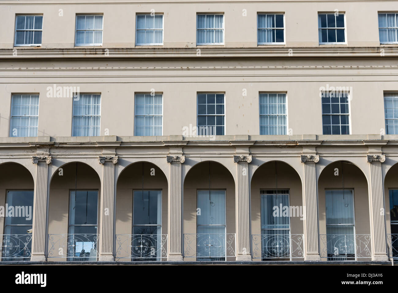 Regency architecture and buildings in Cheltenham UK Stock Photo