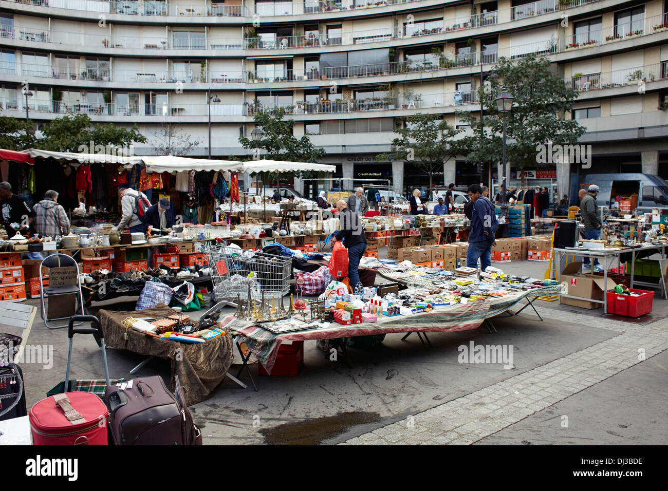 Flea market in Paris, France Stock Photo Alamy