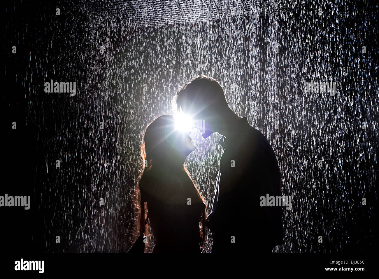 The Rain Room At Barbican Centre In London Stock Photo