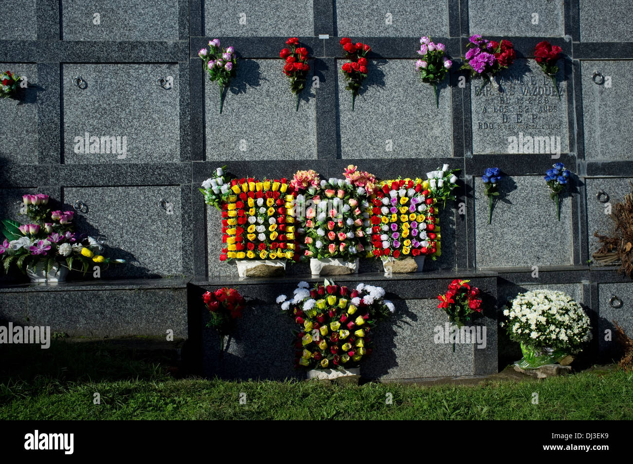 Cemetery in Galicia, Spain. niche tomb spanish Stock Photo Alamy