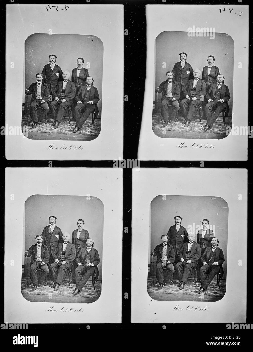 Gen. John B. Magruder, C.S.A., Gen. Sterling Price, C.S.A., Gen. Cadmus M. Wilcox, Gen. Thomas C. Huidman, Gen 343 Stock Photo