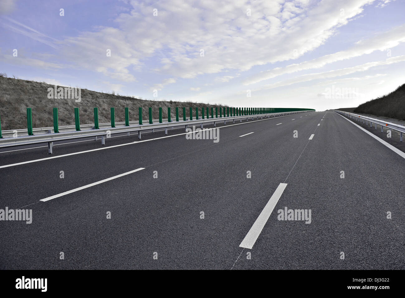A new built highway and no traffic Stock Photo