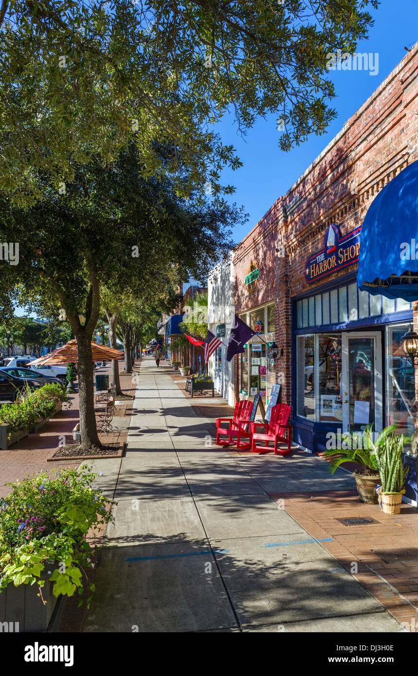 Shops on Front Street in historic Georgetown, South Carolina, USA Stock Photo