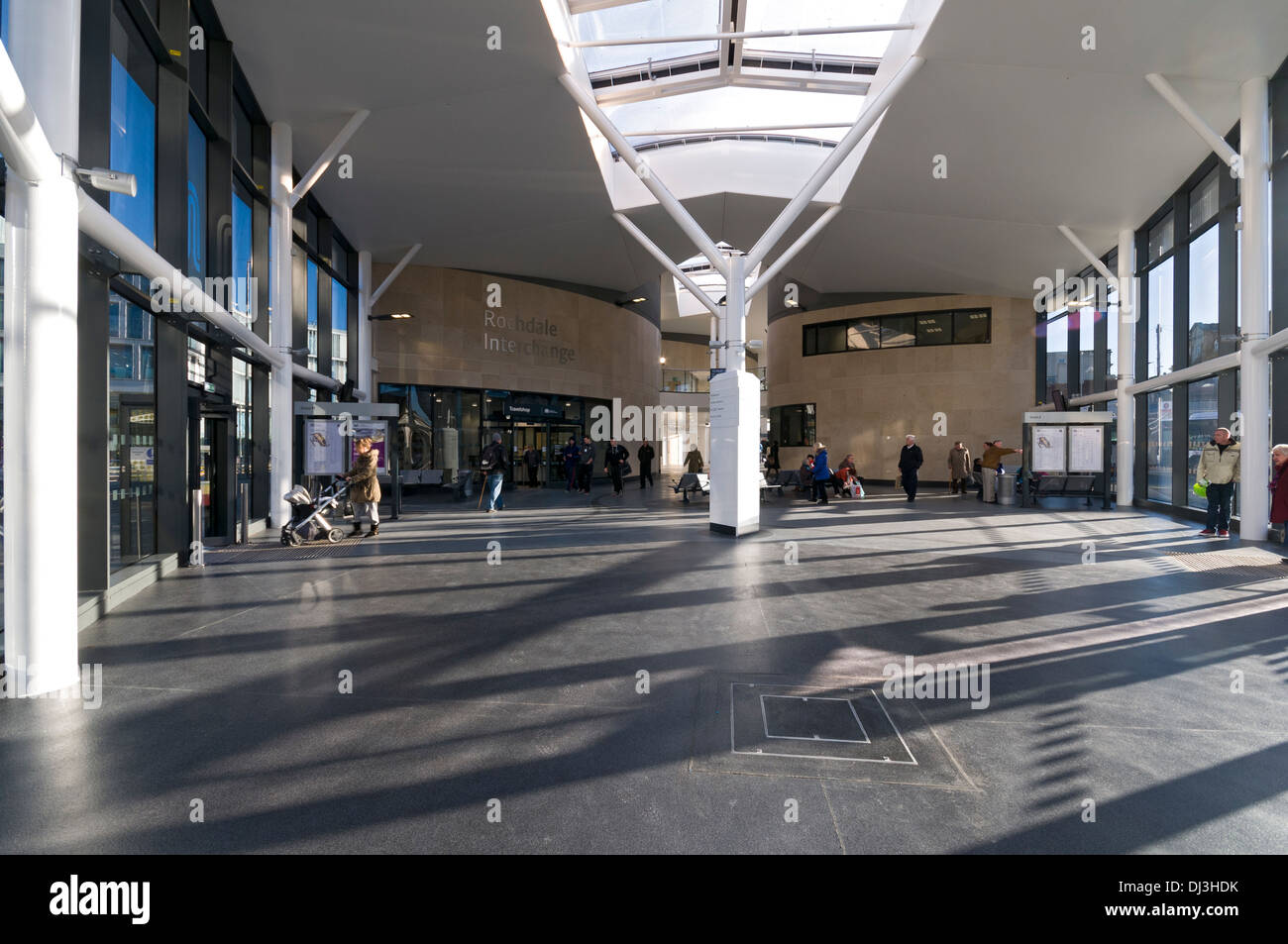 Rochdale Transport Interchange building, Rochdale, Greater Manchester, England, UK.  Opened November 2013. Stock Photo