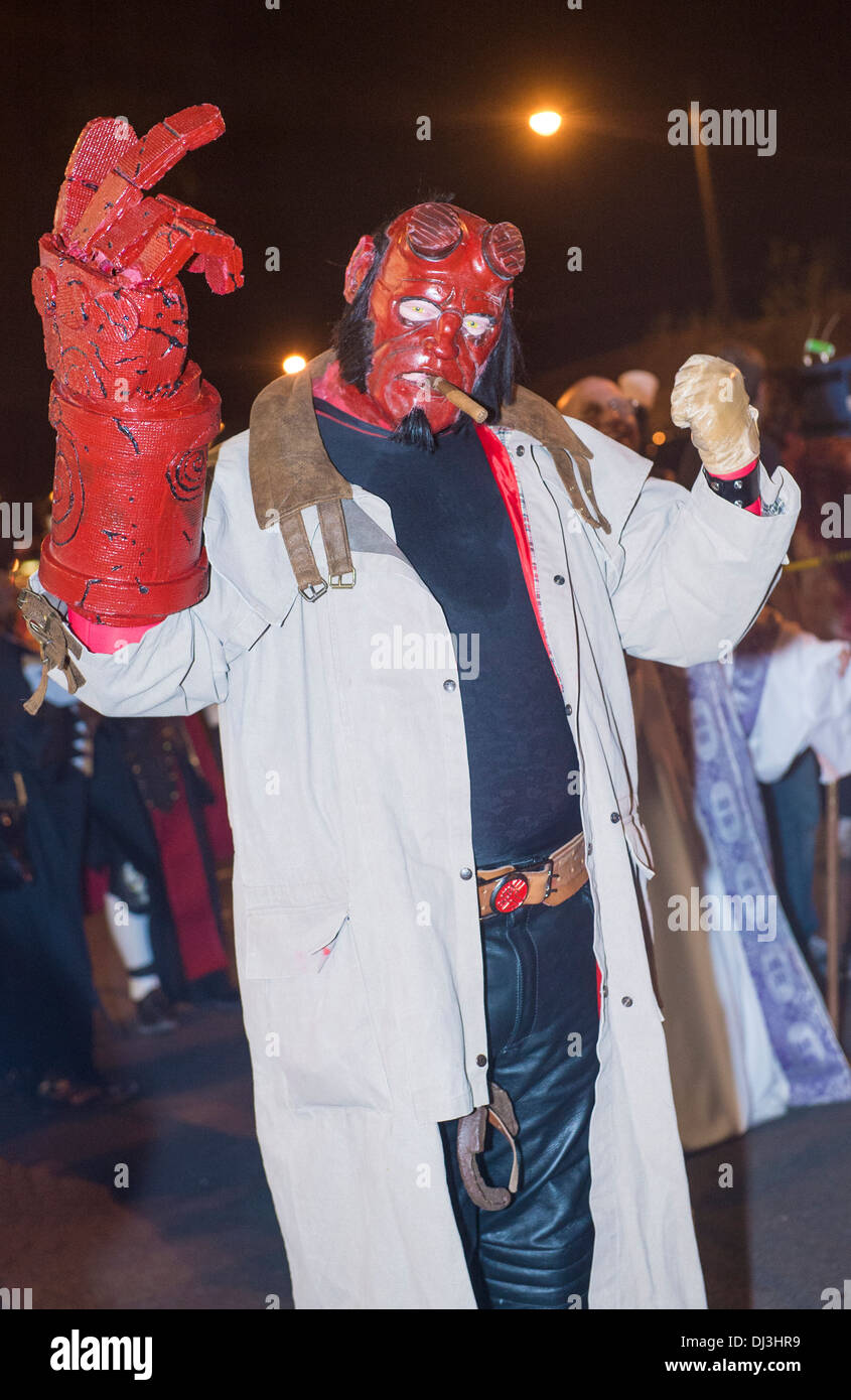 An unidentified participant at the annual Las Vegas Halloween parade