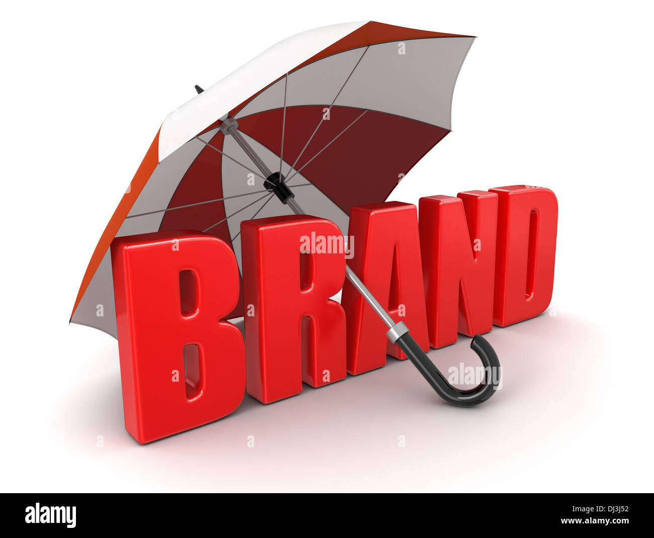 Brand under Umbrella (clipping path included Stock Photo Alamy