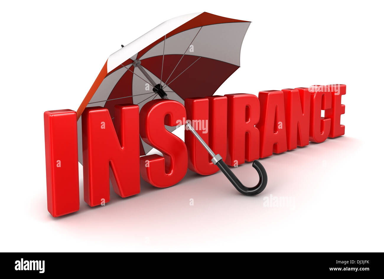 Insurance under Umbrella (clipping path included Stock Photo - Alamy