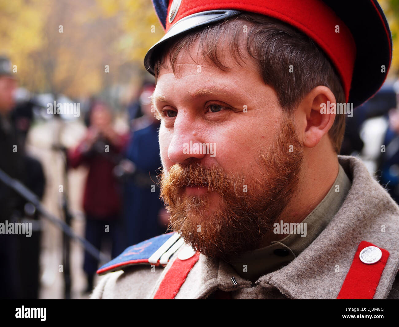 cossack in the uniform of the period of World War First Stock Photo