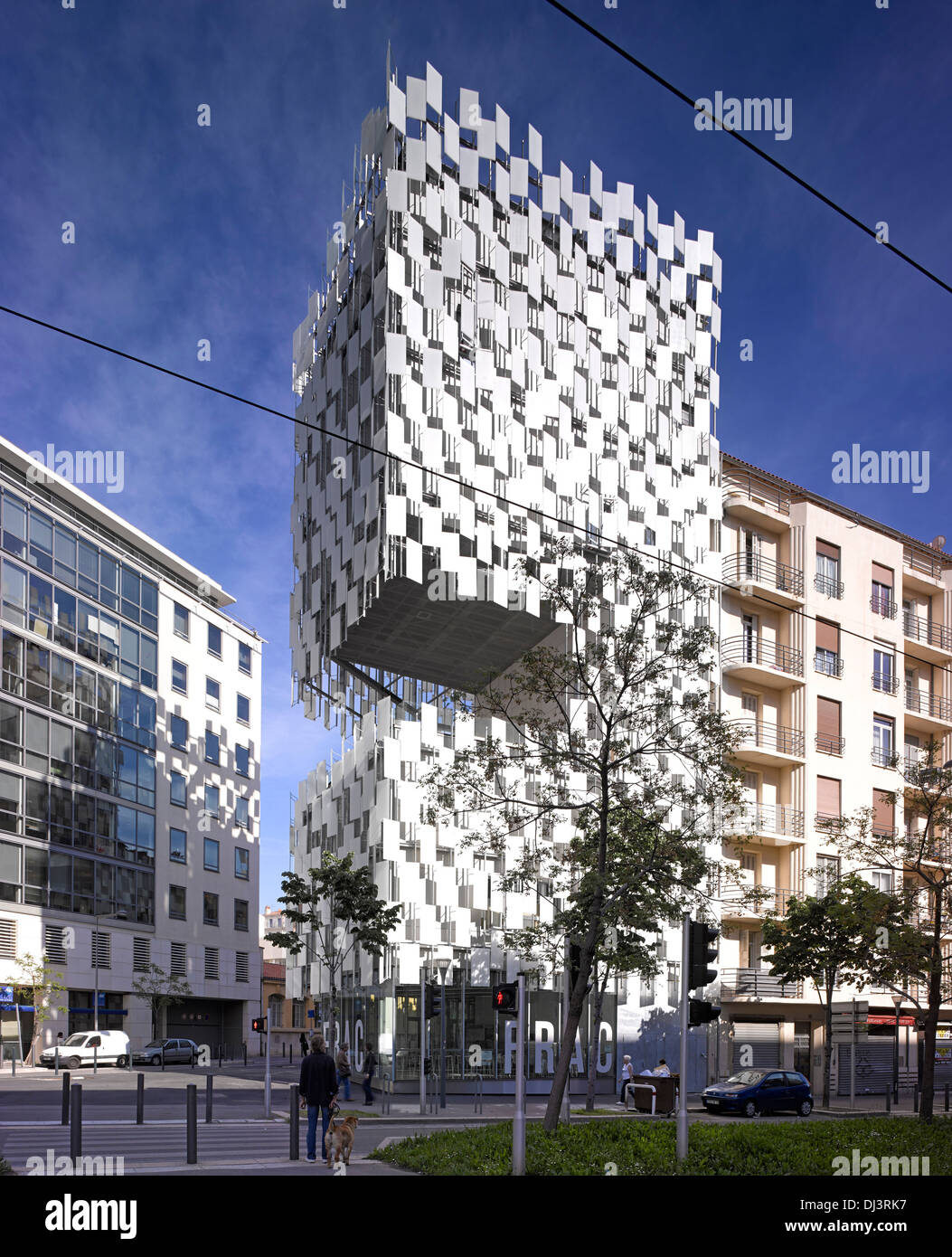 FRAC, Marseille, France. Architect: Kengo Kuma, 2013. Overall Exterior View. Stock Photo