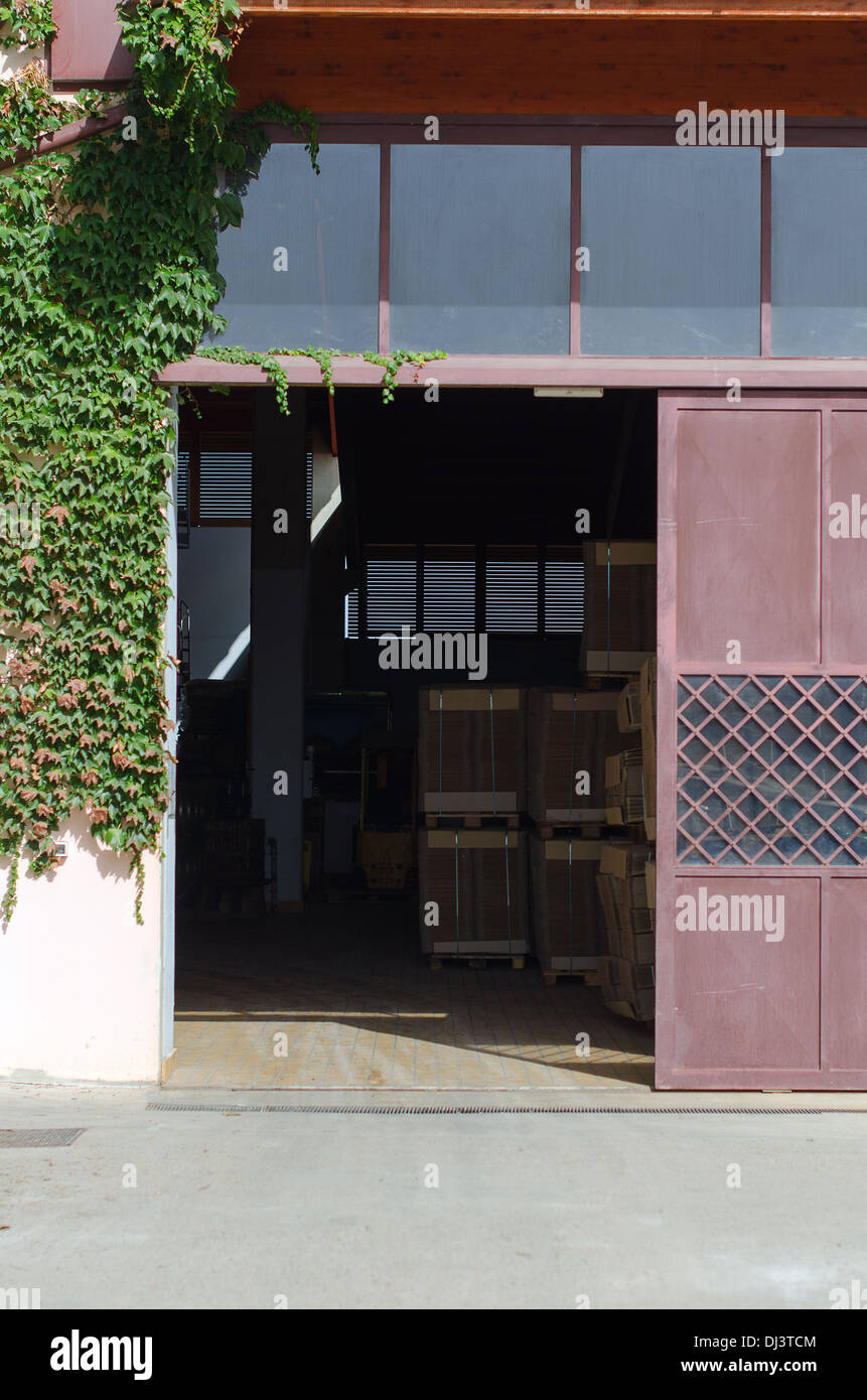 Door entrance in warehouse storage Stock Photo Alamy
