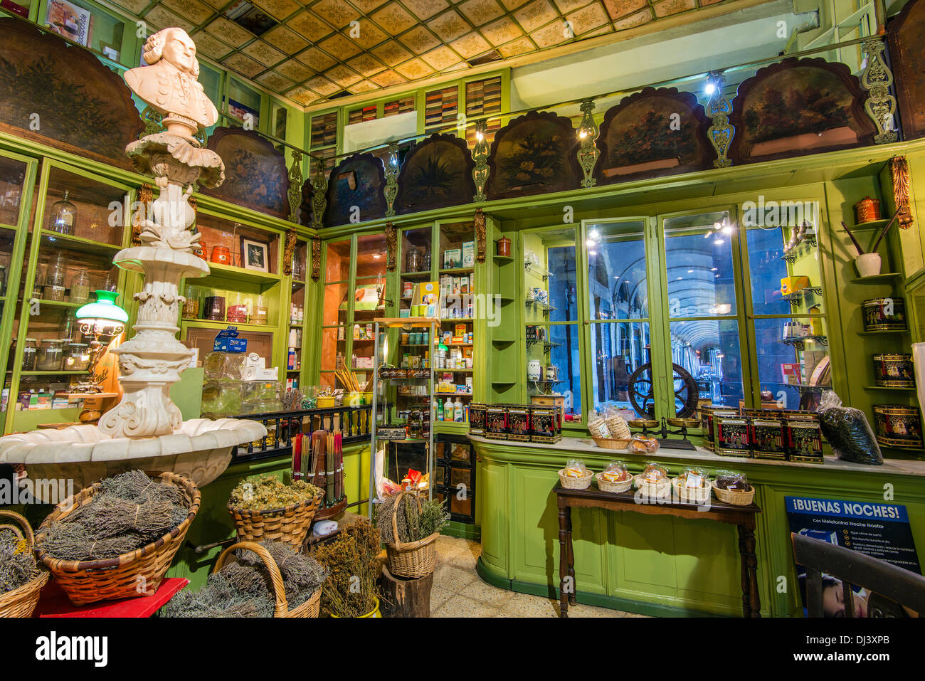 Herboristeria del Rei, an historical herbal shop dated 19th century in Barcelona, Catalonia, Spain Stock Photo
