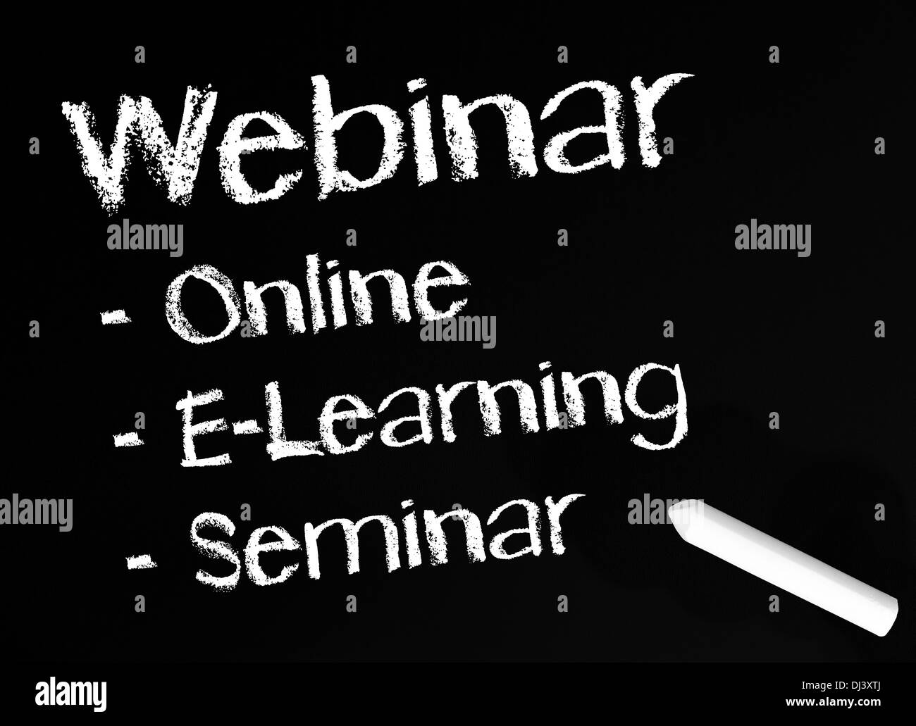 Online E-Learning Seminar Stock Photo
