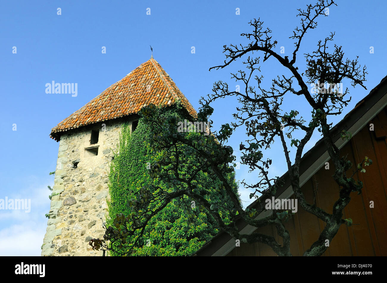fortified tower Stock Photo