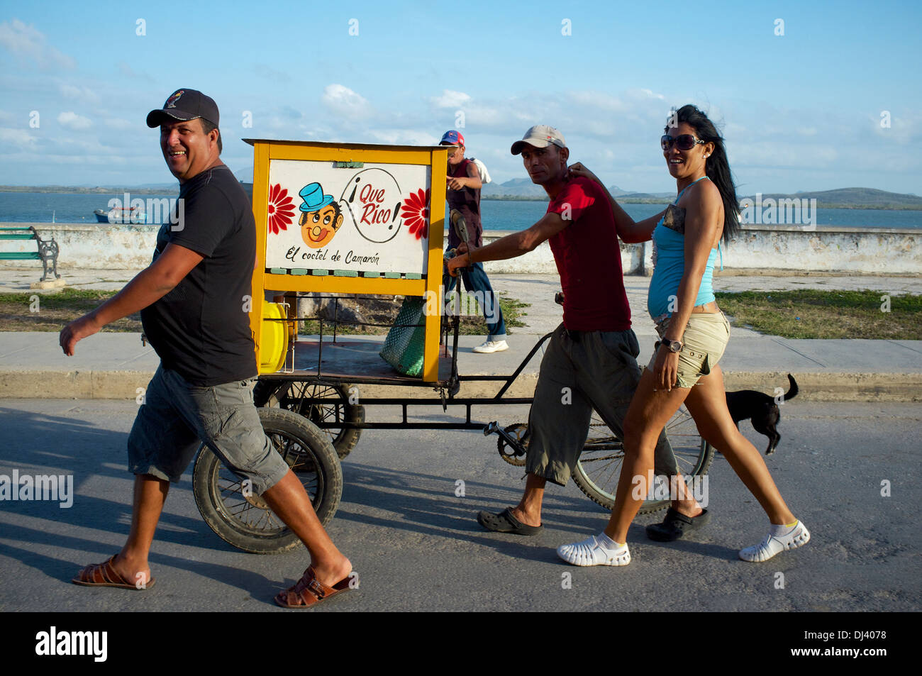 Street scene, Gibara, Cuba Stock Photo