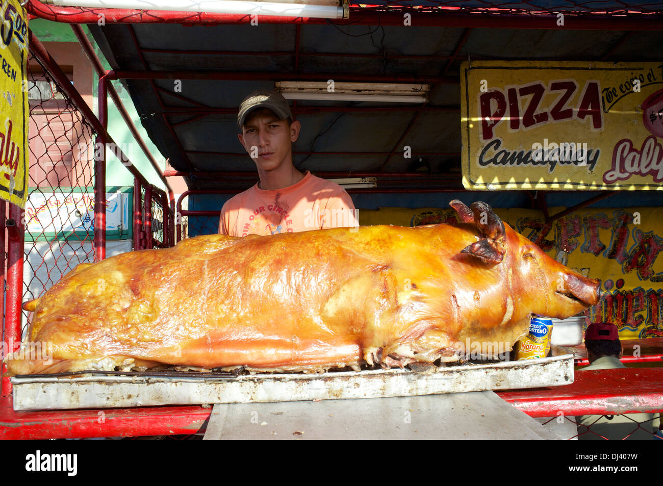 Sandwich, vendor, Gibara, Cuba Stock Photo