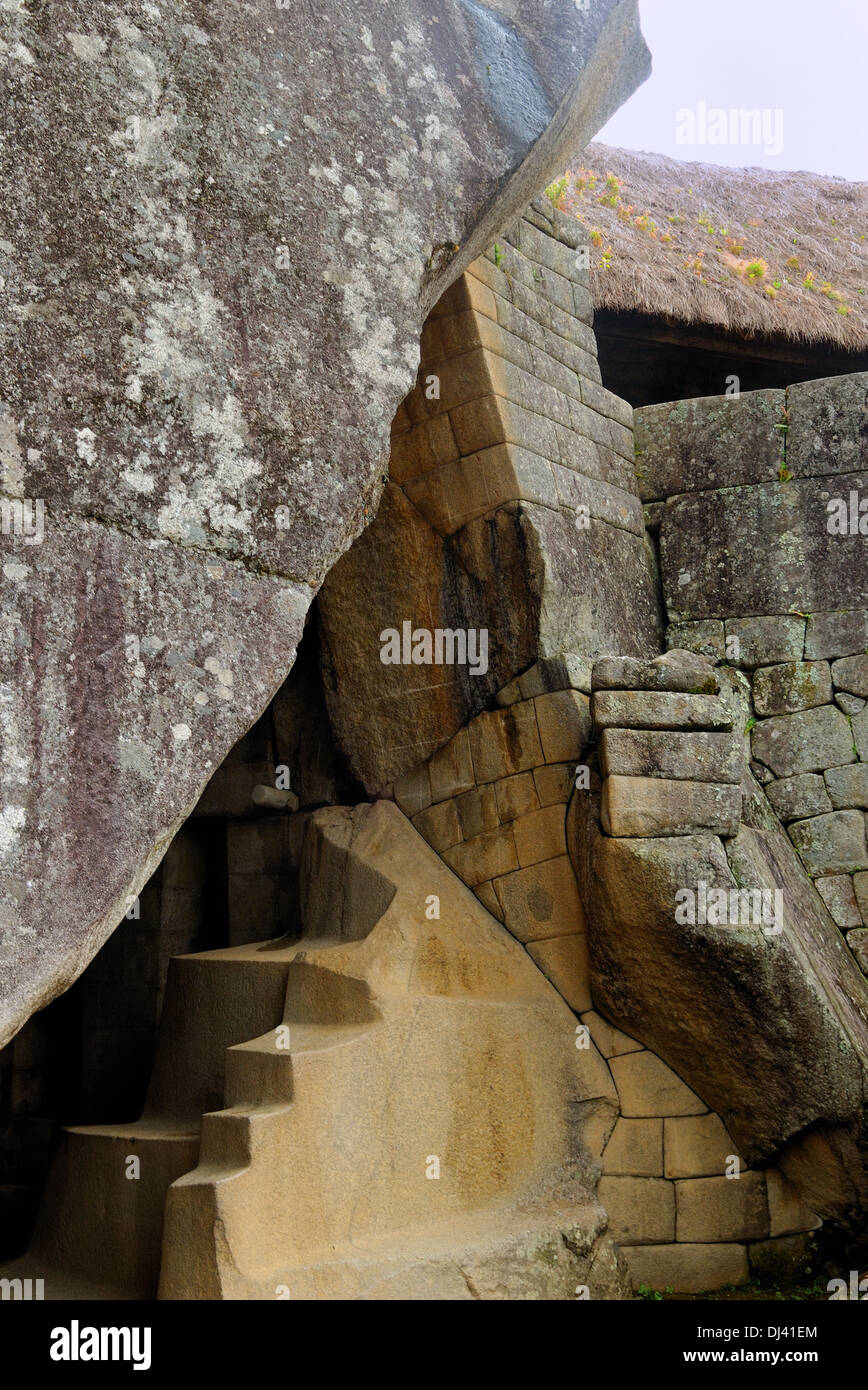 Machu Picchu Temple of the Condor Stock Photo - Alamy
