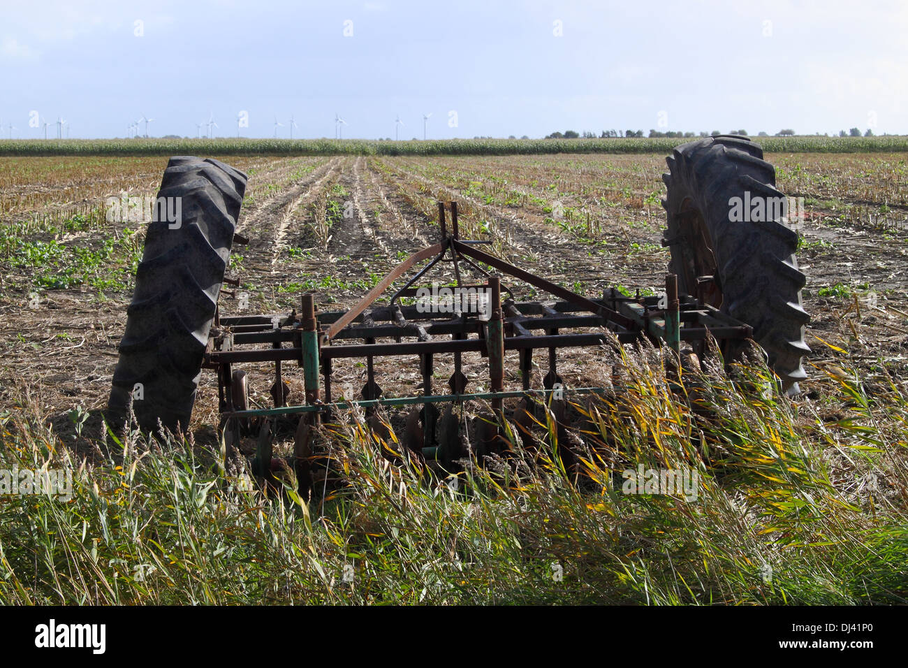 Harrow in the field Stock Photo Alamy