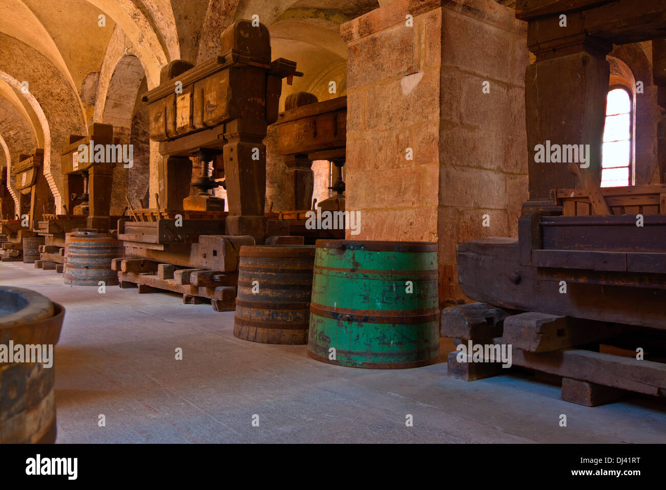 Old wine cellar of Eberbach Abbey Stock Photo