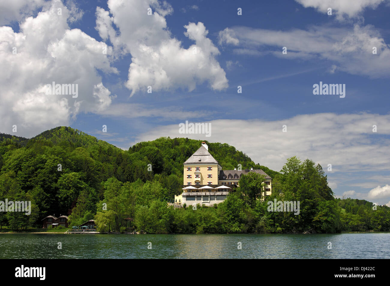 Castle Fuschel at Lake Fuschlsee, Austria Stock Photo