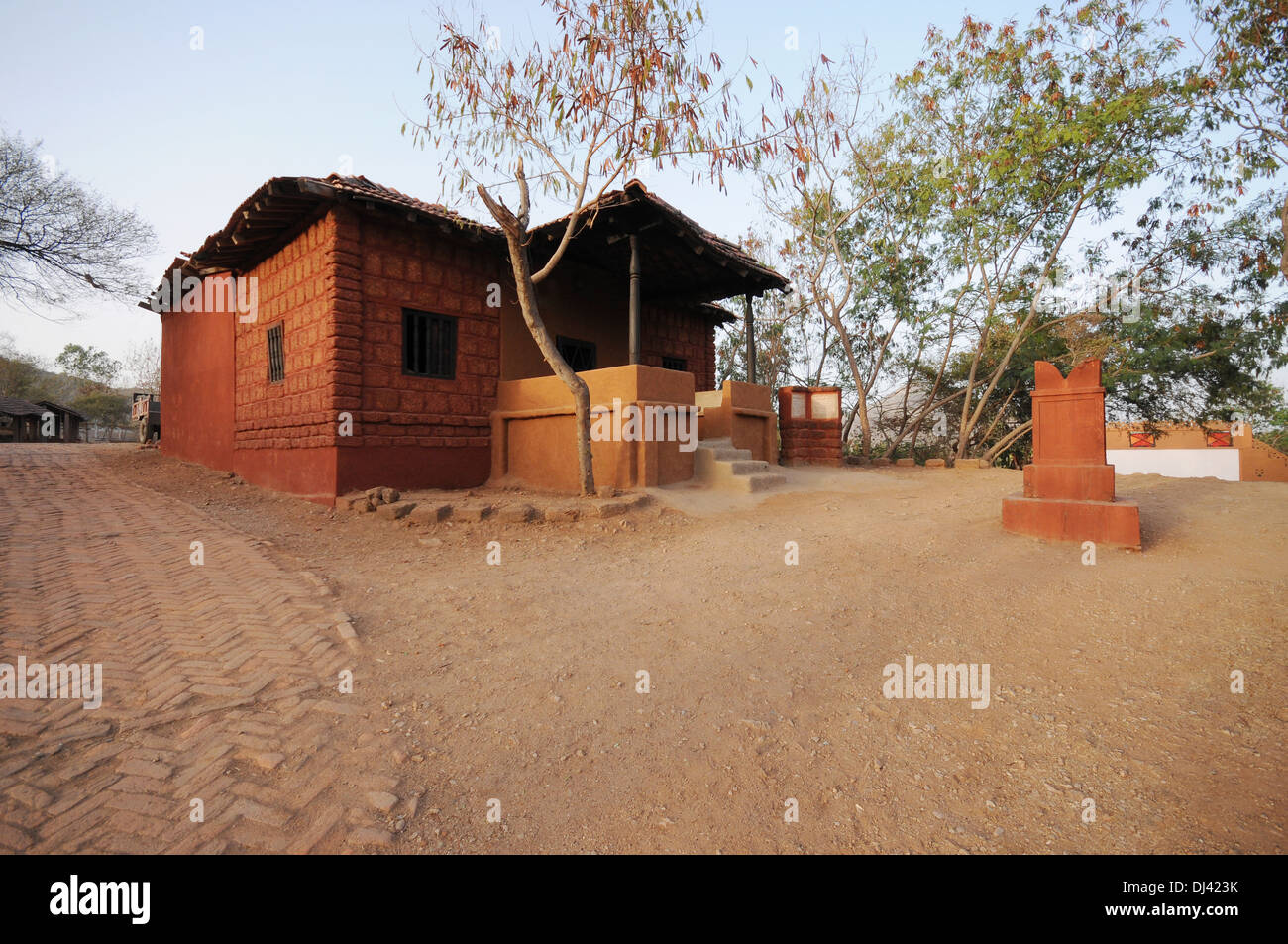 Tribal house, Shilpgram, Udaipur, Rajasthan India Stock Photo