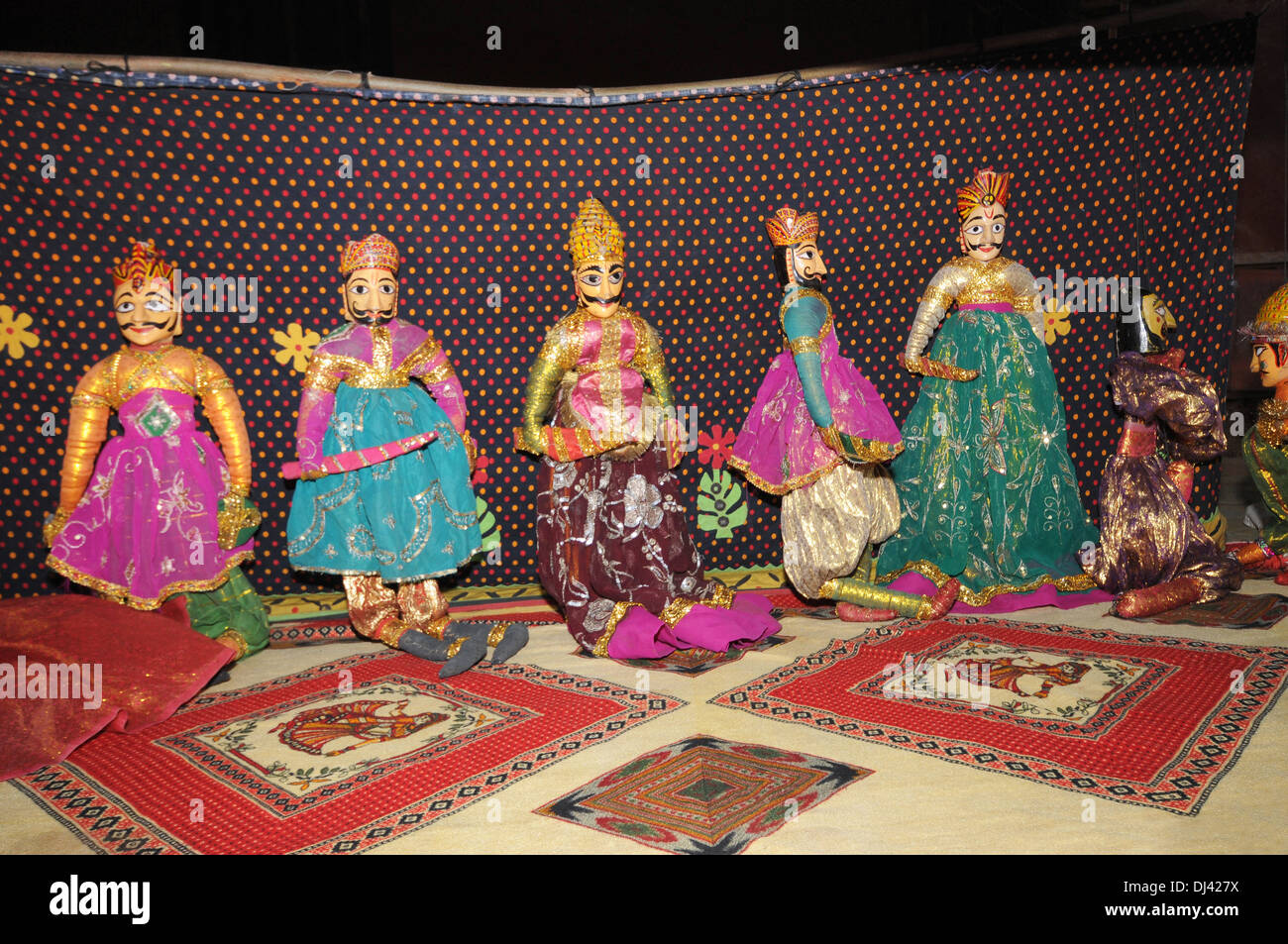 Puppet show, Shilpgram, Udaipur, Rajasthan India Stock Photo