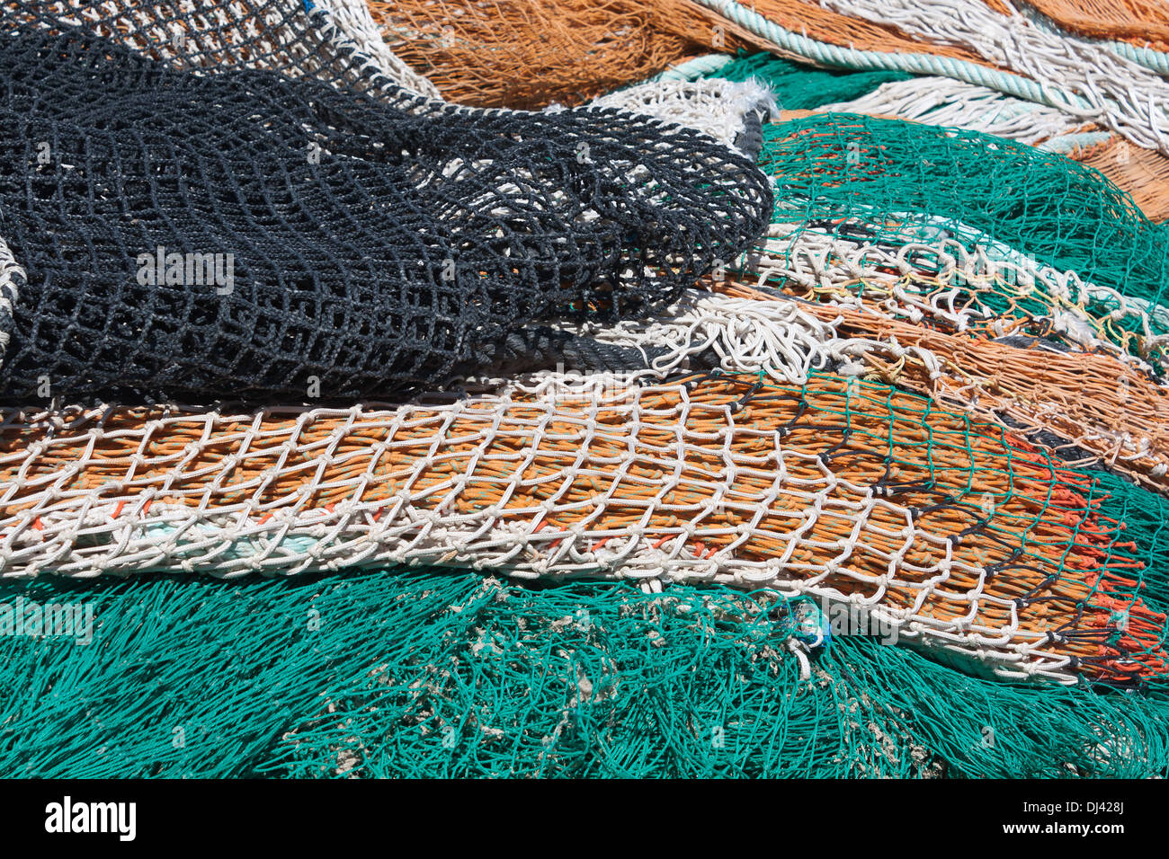 colorful fishing nets Stock Photo Alamy