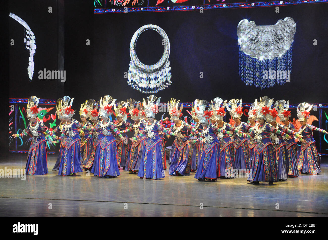 Chinese minority theatrical performances, China Guiyang Stock Photo
