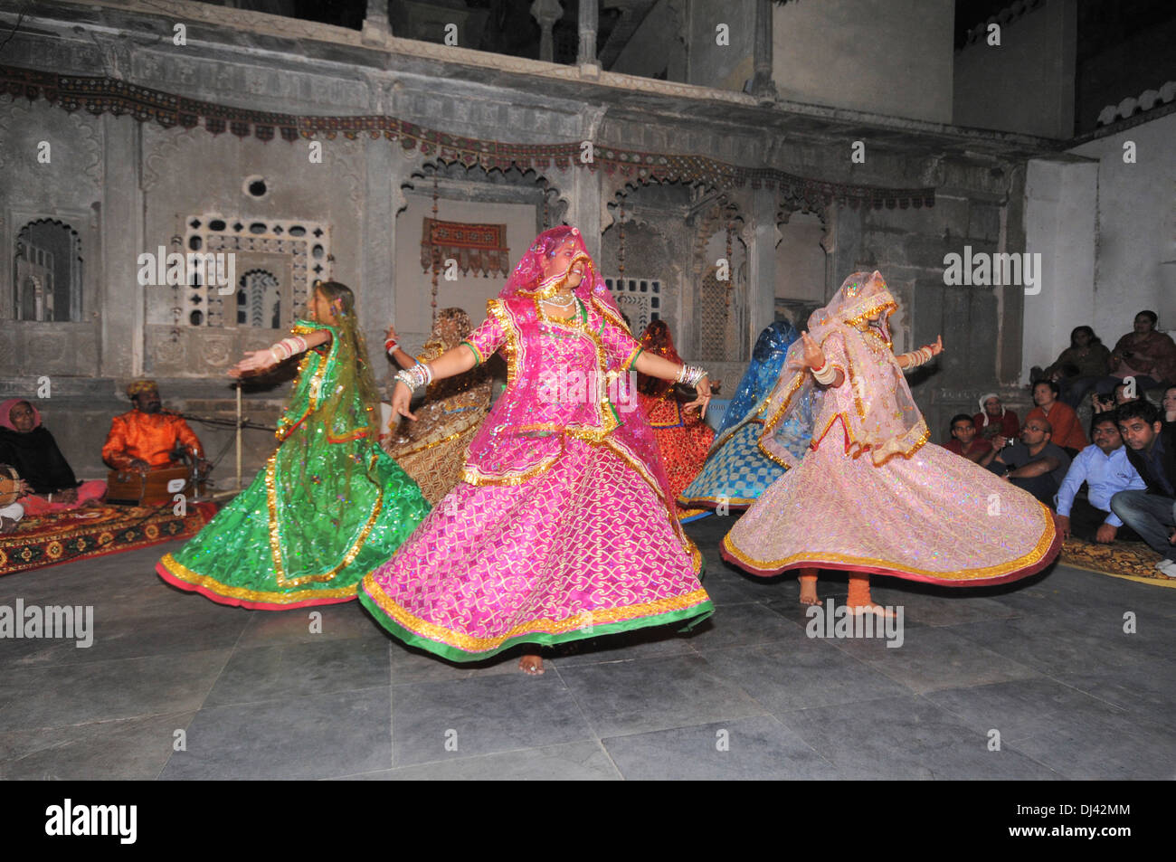Ghoomar folk dance. Performed by women in swirling robes. Rajasthan India  Stock Photo - Alamy