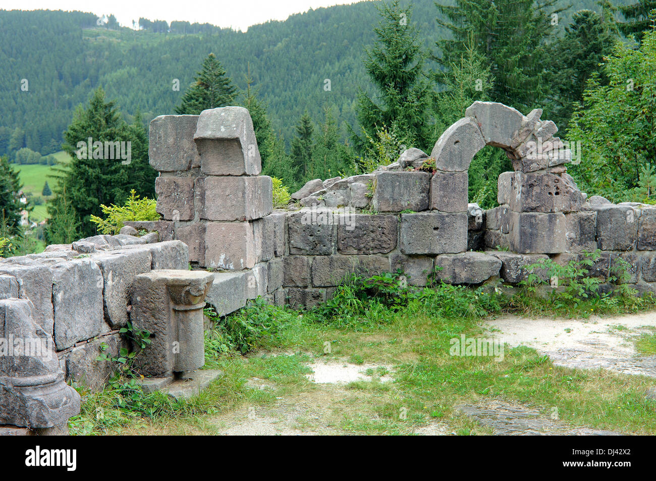 Ruins Tannenfels Black Forest Germany Stock Photo