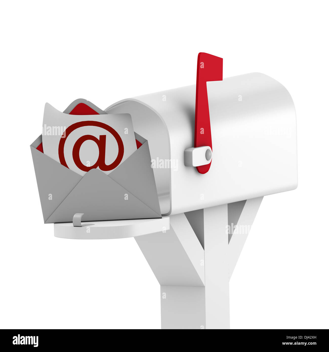 Mailbox with envelope message Stock Photo Alamy