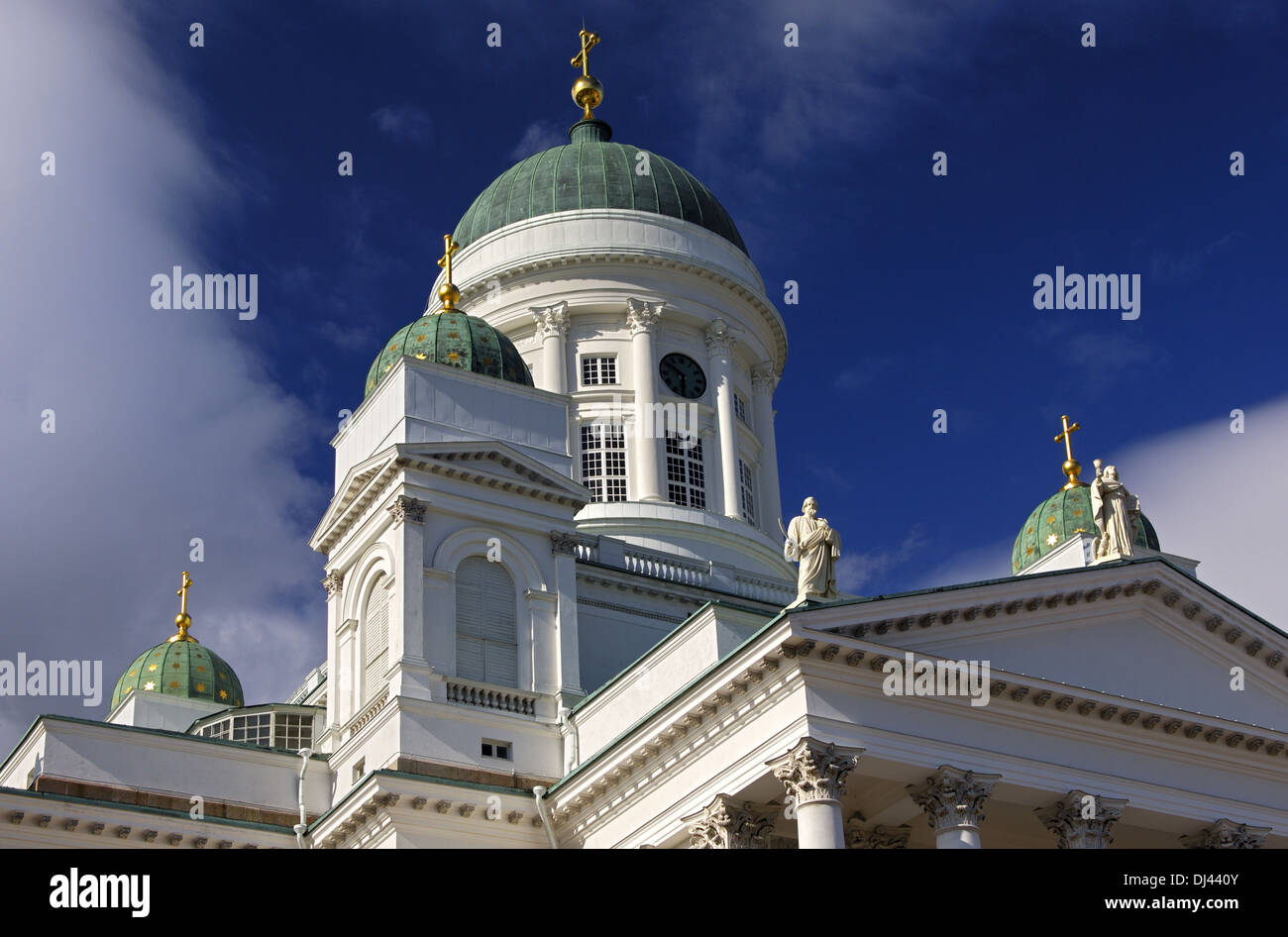 Main dome of the Helsinki Lutheran Cathedral Stock Photo
