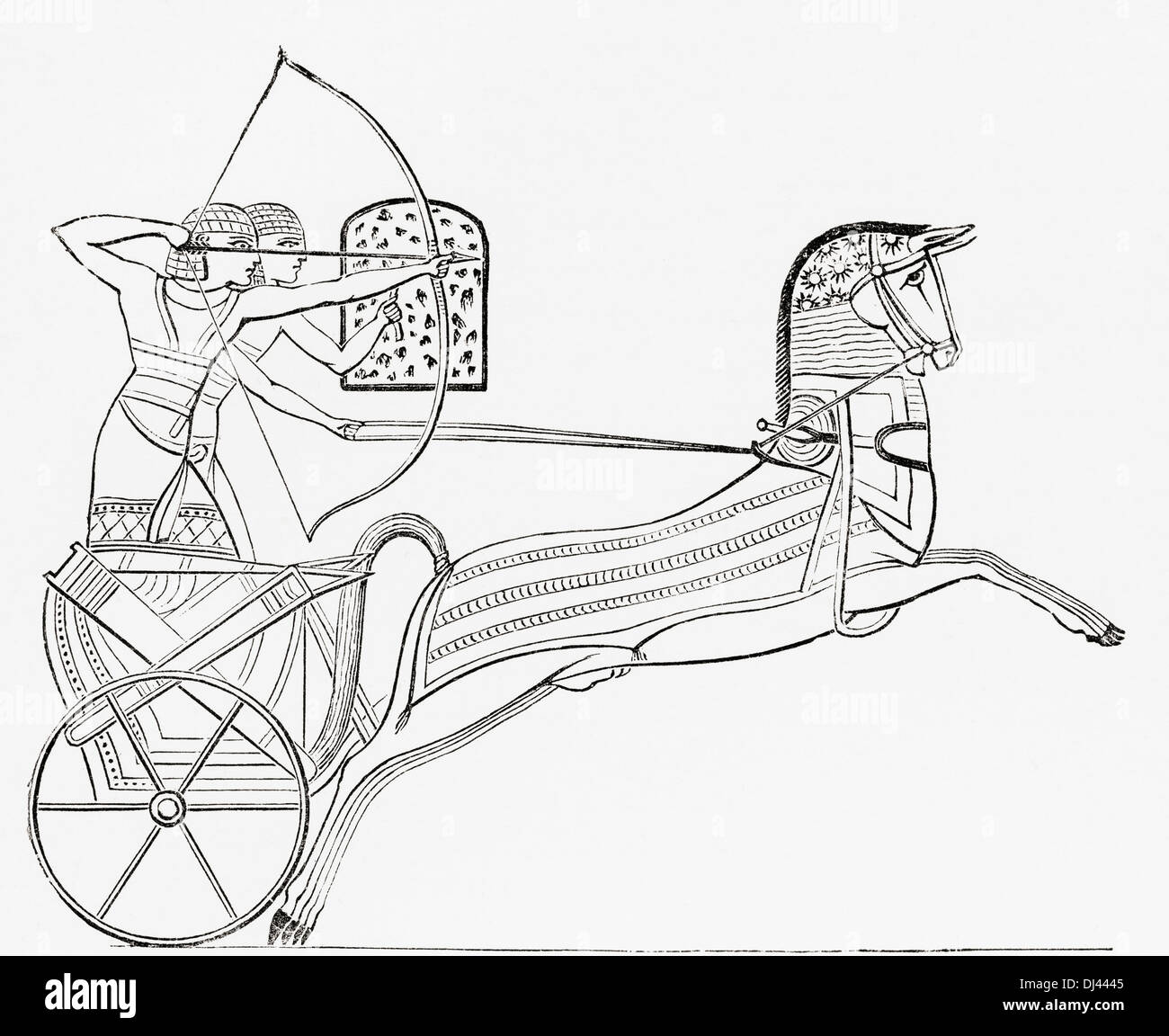 Egyptian war chariot. Stock Photo