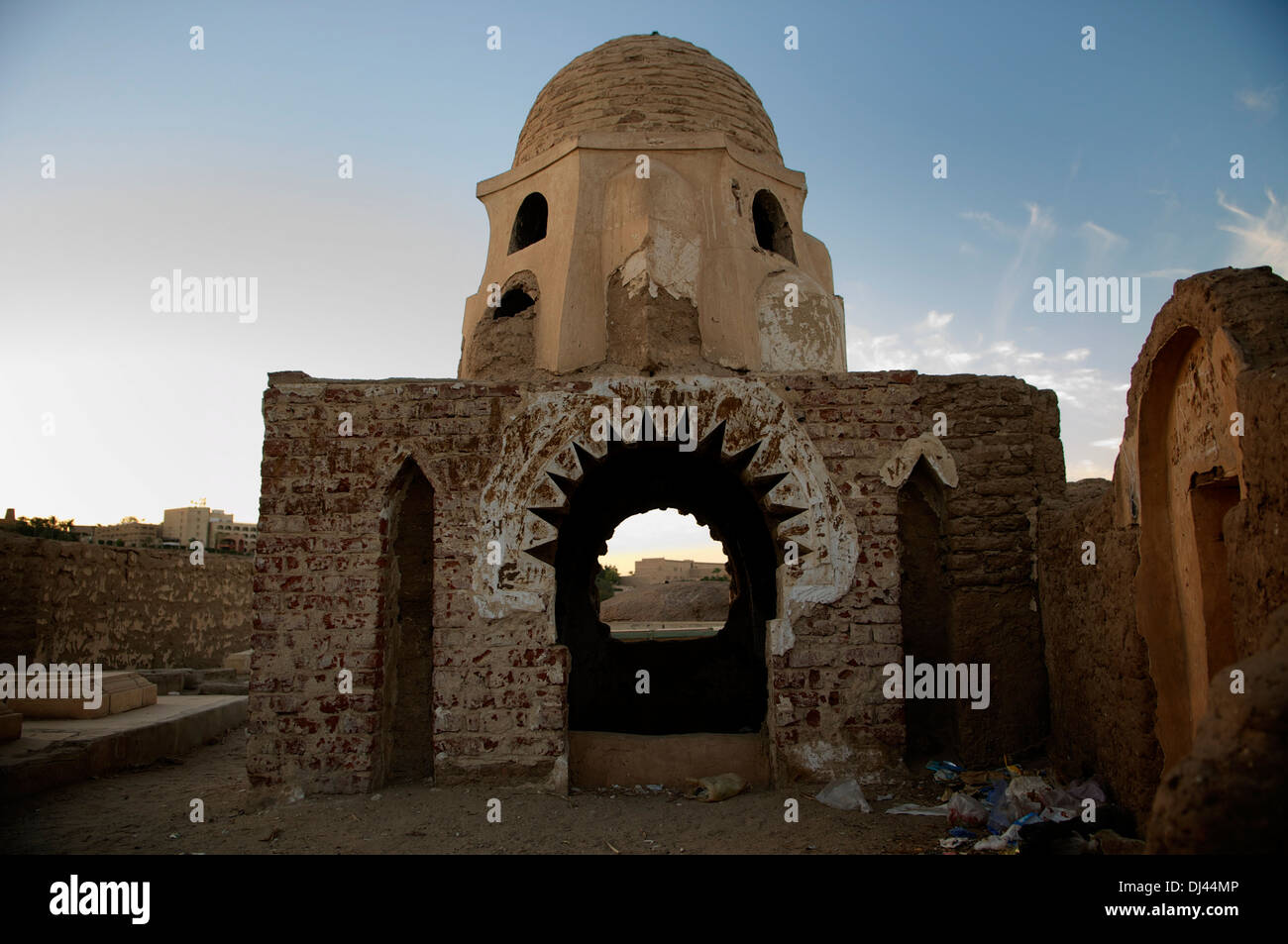Tomb within the Fatamid cemetery complex at Aswan, Egypt. Stock Photo