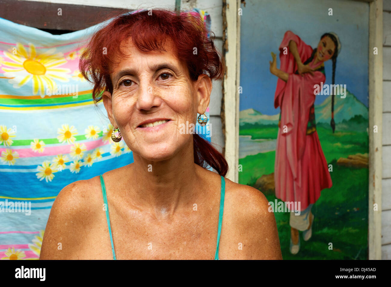 Cuban woman of Chinese descent Stock Photo