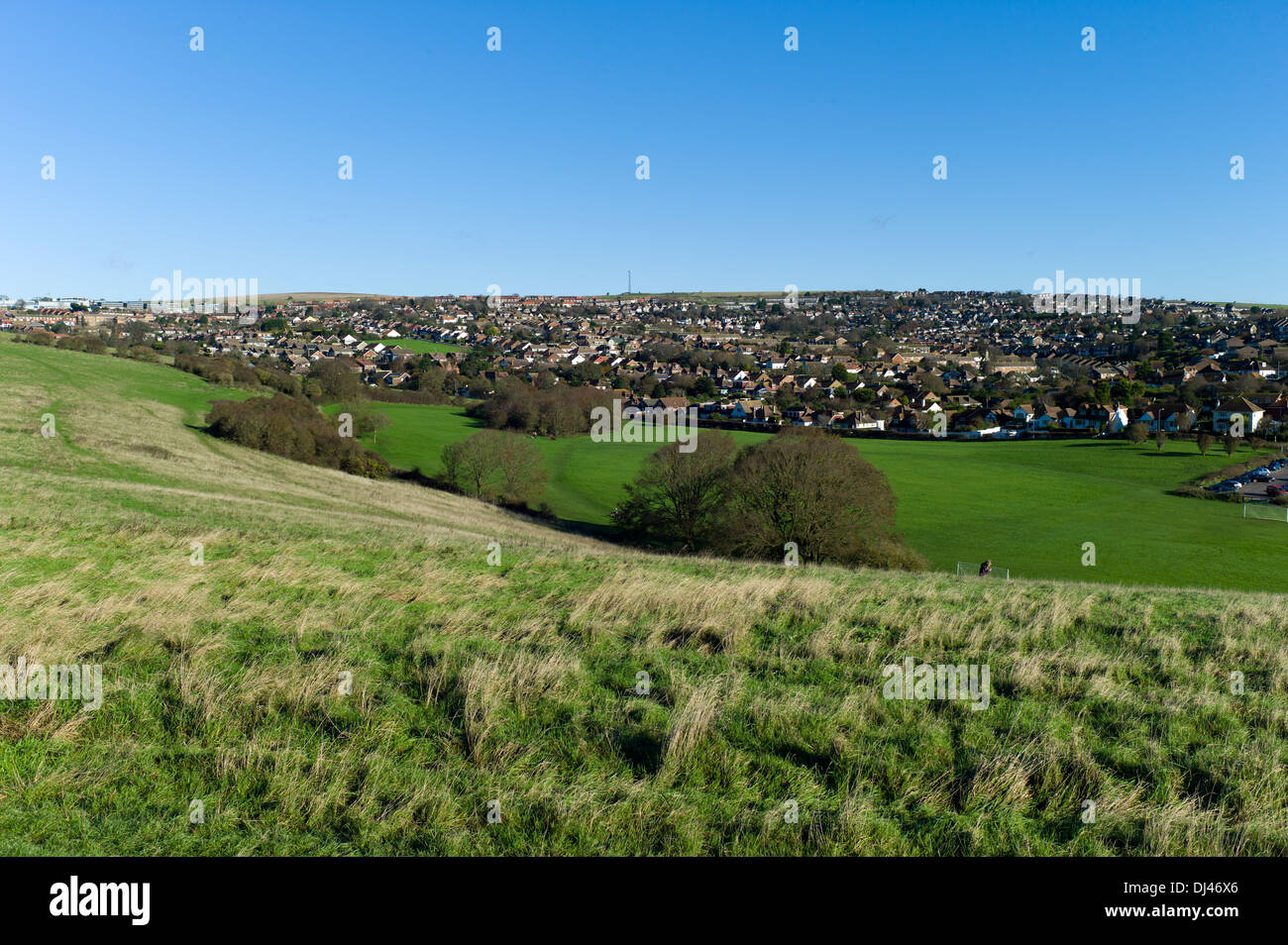housing estate in countryside, Brighton, UK Stock Photo Alamy