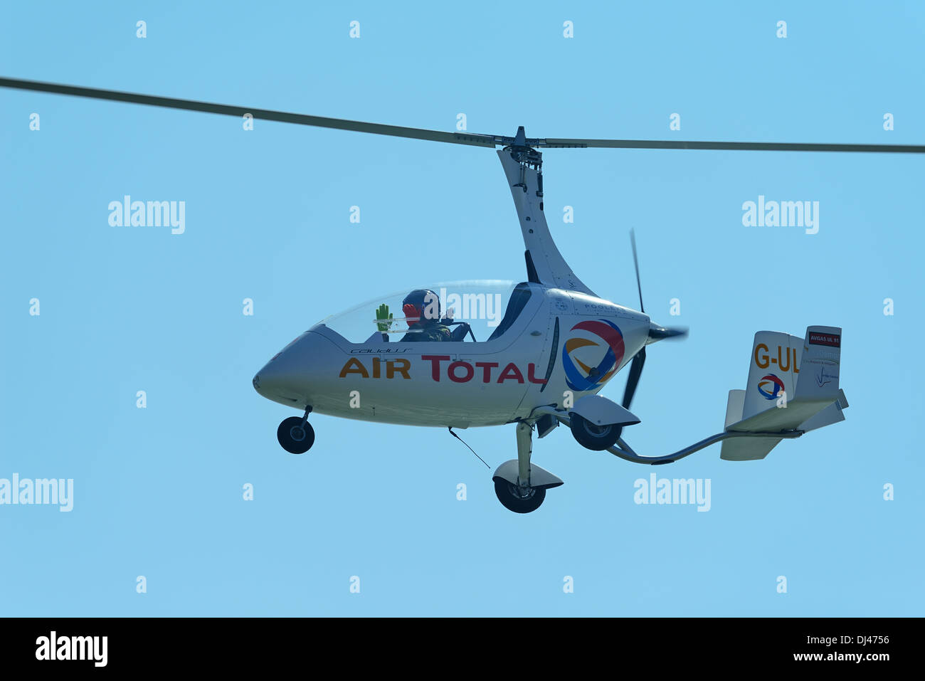 Autogyro aerobatic display at Clacton airshow. UK , 2013 Stock Photo