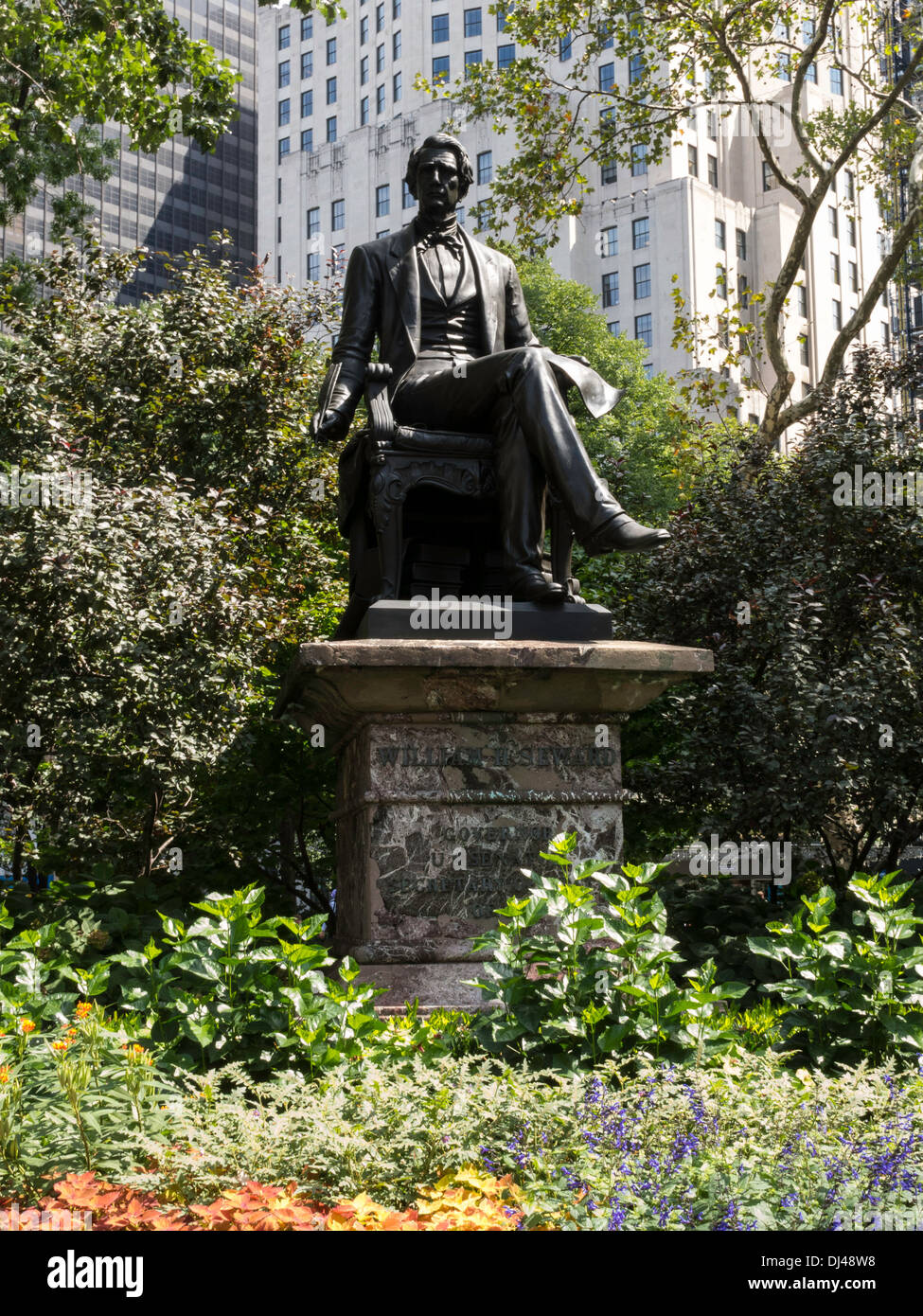 William Henry Seward Sr. Statue, Madison Square Park, NYC Stock Photo ...