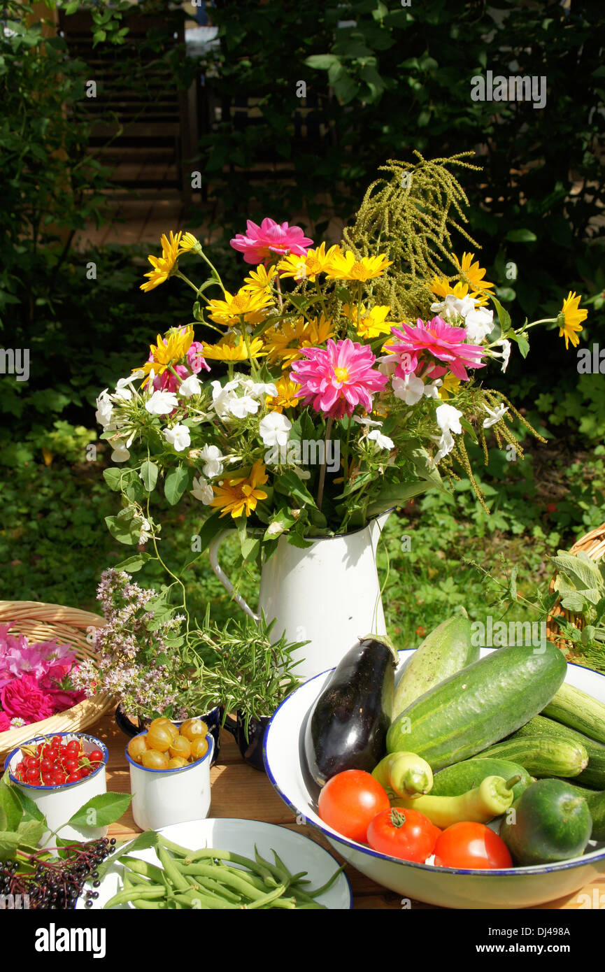 Flowers, Vegetables, Fruits, Herbs Stock Photo Alamy