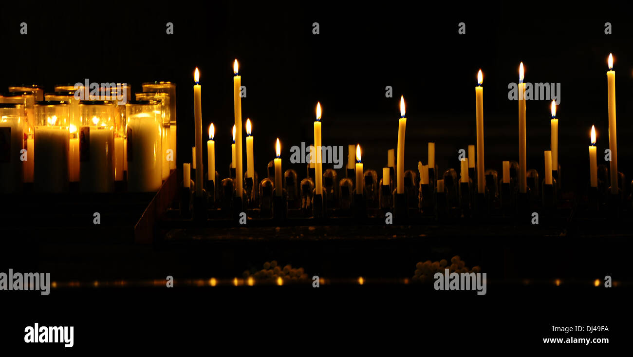 Burning Candles Stock Photo