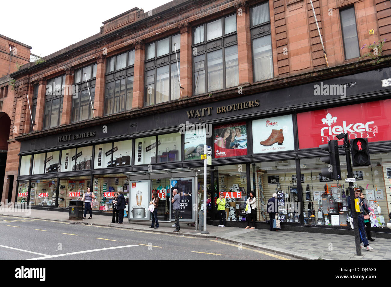 This store is permanently closed. Watt Brothers department store Glasgow on Hope Street in the city centre, Scotland, UK. Stock Photo