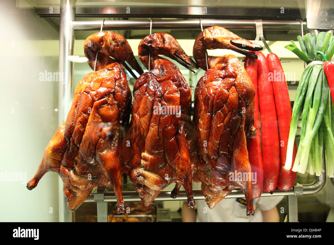 Roasted ducks for sale in Hong Kong Stock Photo Alamy