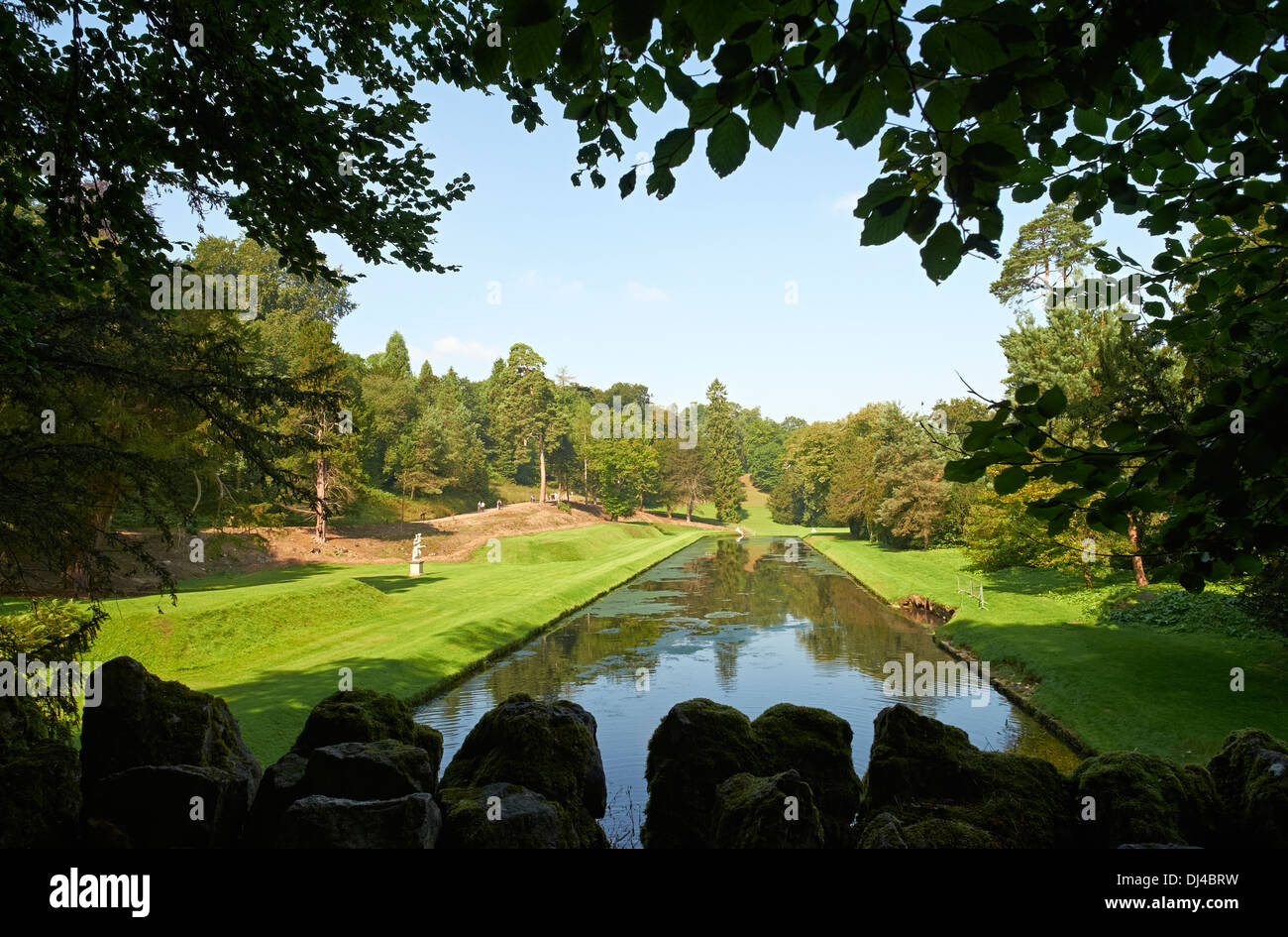 The grounds of Fountains Abbey North Yorkshire England Stock Photo Alamy